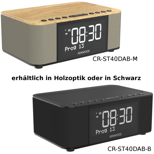 Kenwood CR-ST40DAB-M Radiowecker mit DAB+ FM UKW Radio Blueooth USB AUX-IN CRST40DABM